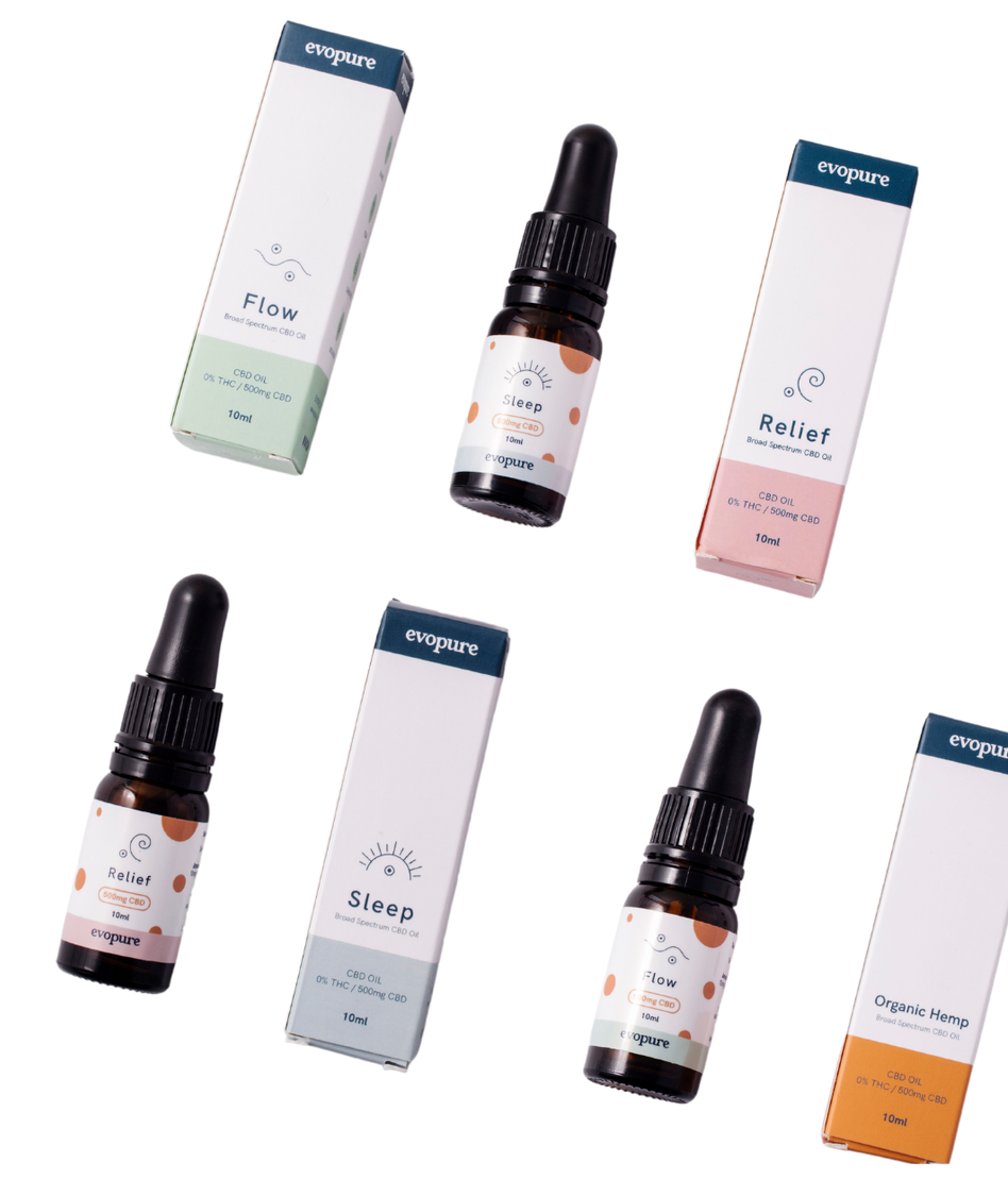 Evopure CBD oil collection